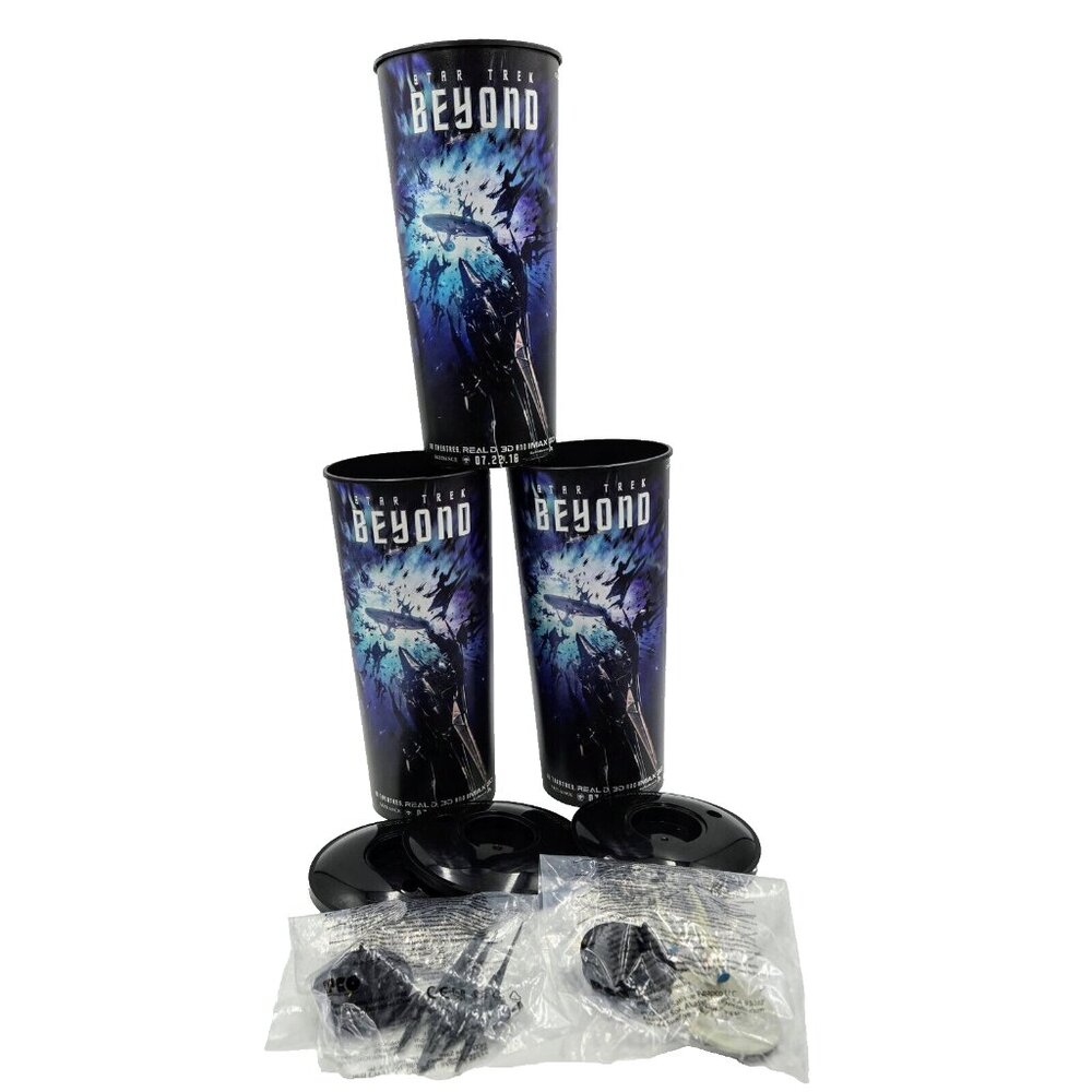 Star Trek Beyond U.S.S Franklin And Swarm Ship Toppers Movie Theater Promo Cups